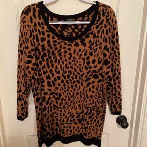 Talbots Pullover Animal Print Sweater 3x